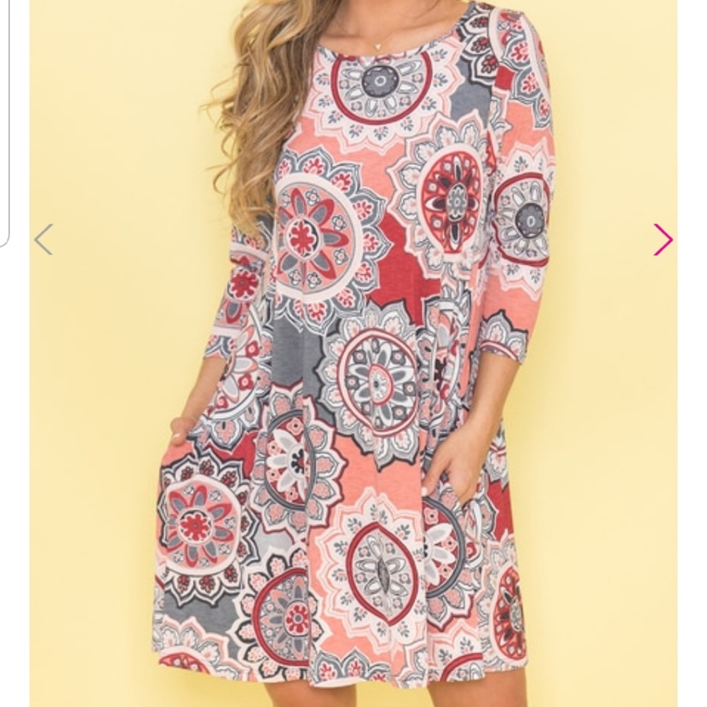 Colorful spring swing dress